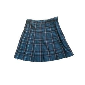 H&M dark green plaid skirt w/ side zipper. Size‎ Small